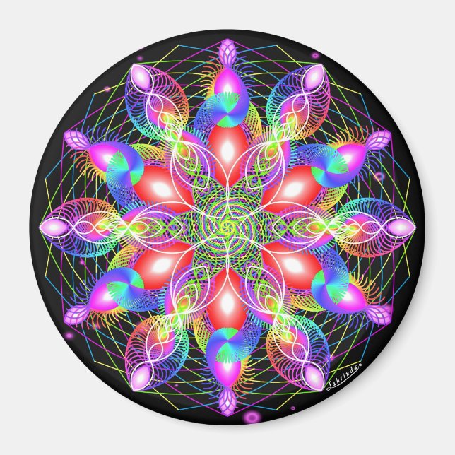 Whirling Rainbow Woman Magnet (Framsidan)