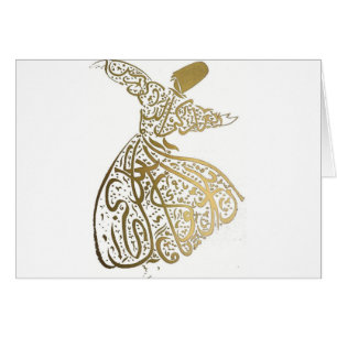 Whirling Sufi Dervish Hälsningskort