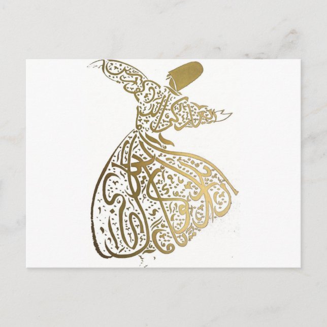 Whirling Sufi Dervish Vykort (Framsida)