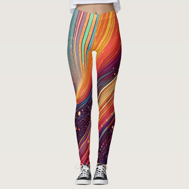 Whirlpool-Abstrakt Leggings (Framsida)