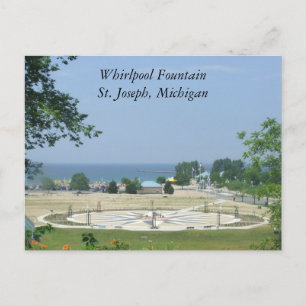 Whirlpool Fontän St. Joseph, Michigan MI Vykort
