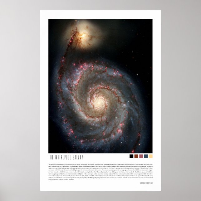 Whirlpool Galaxy (51a, M51a, NGC 5194) Poster (Framsidan)
