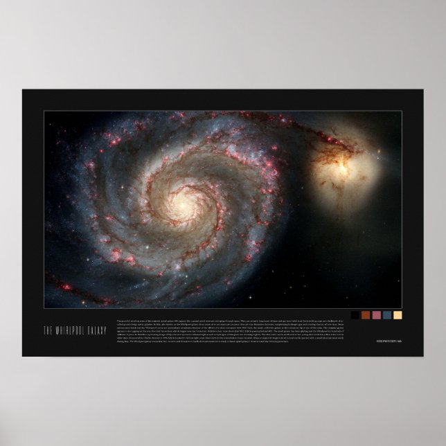 Whirlpool Galaxy (51a, M51a, NGC 5194) Poster (Framsidan)