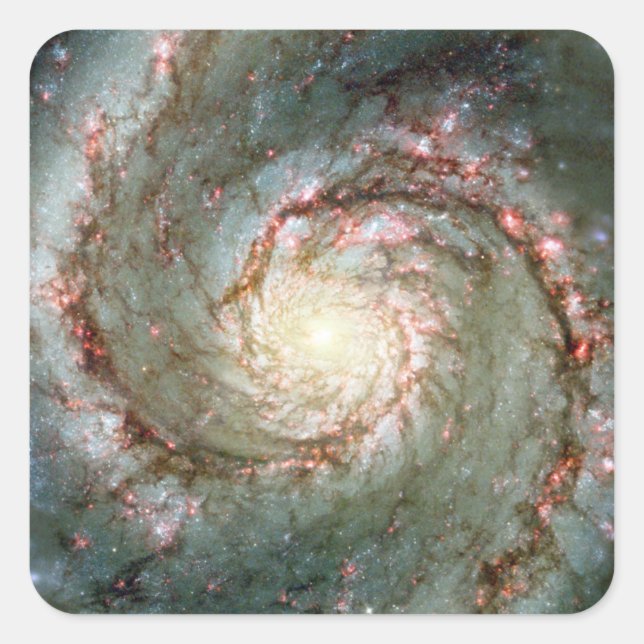 Whirlpool Galaxy Fyrkantigt Klistermärke (Framsida)