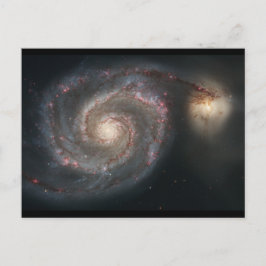 Whirlpool Galaxy (M51) och följgalaxen Vykort