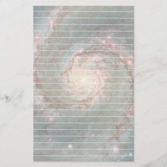 Whirlpool Galaxy med Linjer Brevpapper (Framsida)