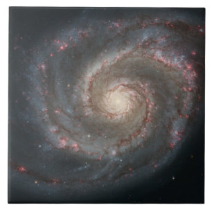 Whirlpool Galaxy (Space) (Universe) (Messier 51A) Kakelplatta