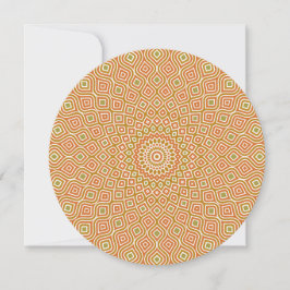 Whirlpool Mosaic Round Note Card i Guld och Olive Tack Kort