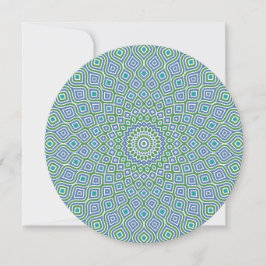 Whirlpool Mosaic Round Note Card i turkos Tack Kort