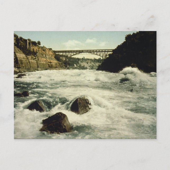 Whirlpool Rapids Niagara Falls New York 1898 Vykort (Framsida)