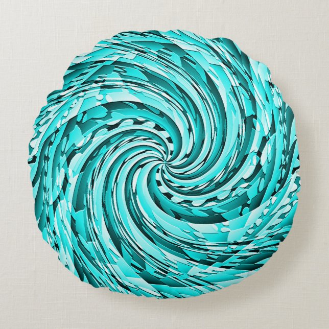 Whirlpool till havs... rund kudde (Framsidan)