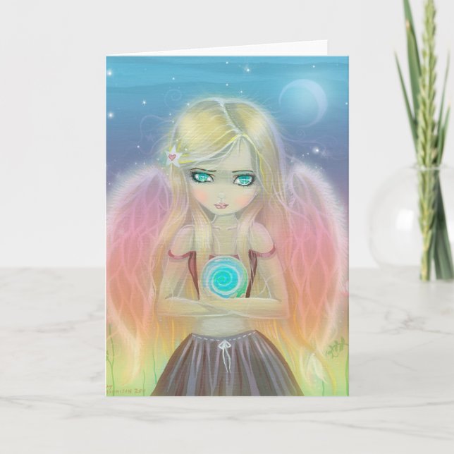 Whirlwind Angel-hälsningskort Kort (Framsida)