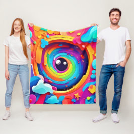 Whirlwind of Colorful Imagination Fleecefilt