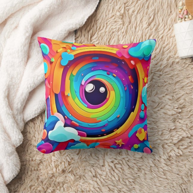 Whirlwind of Colorful Imagination Kudde (Filt)