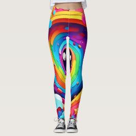Whirlwind of Colorful Imagination Leggings
