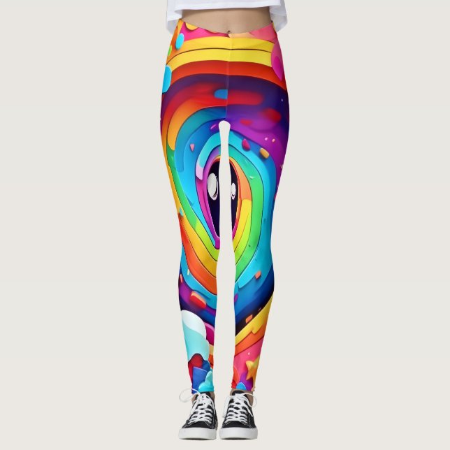 Whirlwind of Colorful Imagination Leggings (Framsida)
