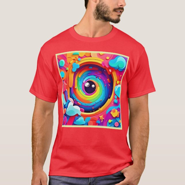 Whirlwind of Colorful Imagination T Shirt (Framsida)