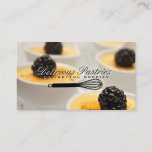 Whisk Crème Brule Dessert Visitkort