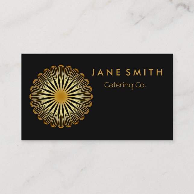 Whisk Flower Köks för bakverk, Catering Visitkort (Framsida)