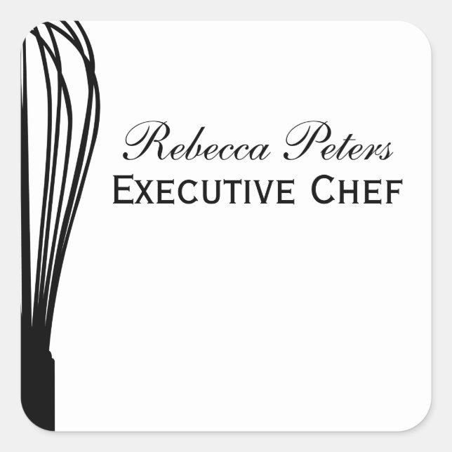 Whisk Fyrkantigt Klistermärke (Framsida)