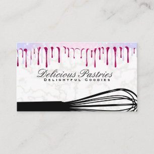 Whisk Glitter Bokeh Drip Visitkort