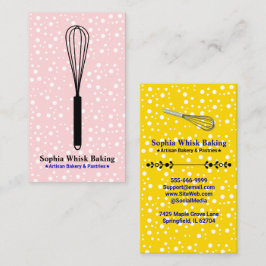 Whisk it Chef (Bakery & Caterer) Blush Pink & Gold Visitkort