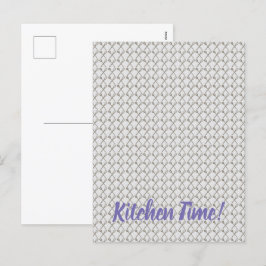 Whisk och Cooking Spoon Mönster för köksmäskor Helg Vykort