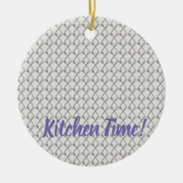 Whisk och Cooking Spoon Mönster för köksmäskor Julgransprydnad Keramik