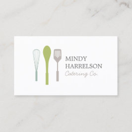 WHISK SPOON SPATULA LOGOTYP I för Catering, Chef Visitkort
