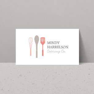 WHISK SPOON SPATULA LOGOTYP II för bageri, Caterin Visitkort