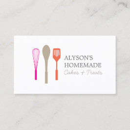WHISK SPOON SPATULA LOGOTYP III för bageri, Cateri Visitkort