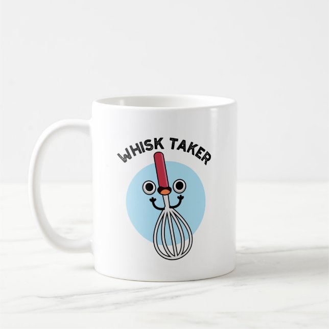 Whisk Take Funny Baking Pun Kaffemugg (Vänster)