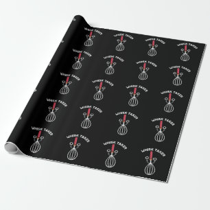 Whisk Take Funny Baking Pun Mörk BG Presentpapper