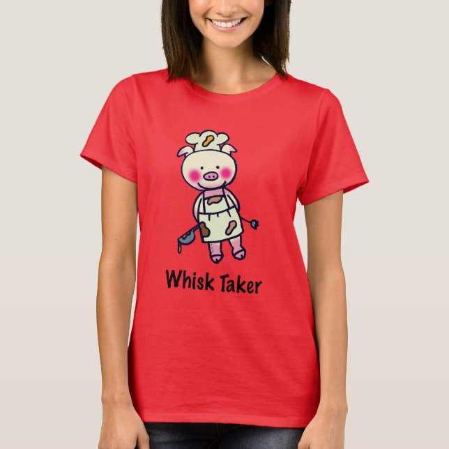 Whisk Taker Gris - Funny Chef Design T Shirt (Framsida)