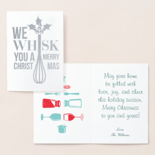 Whisk You a God jul Folierat Kort