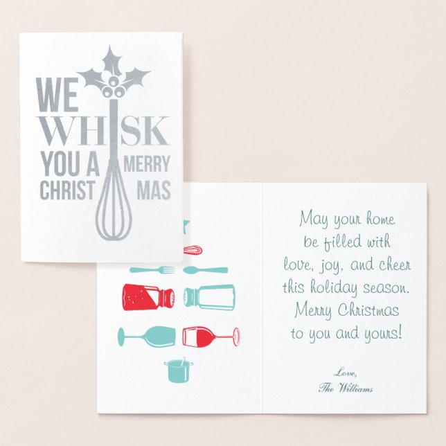 Whisk You a God jul Folierat Kort (Display)