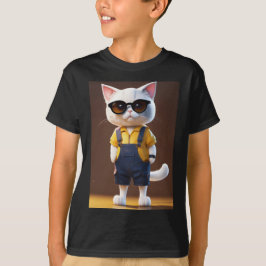 "Whisked Workmate: Cheerful Cat in Pixar Stil" T Shirt