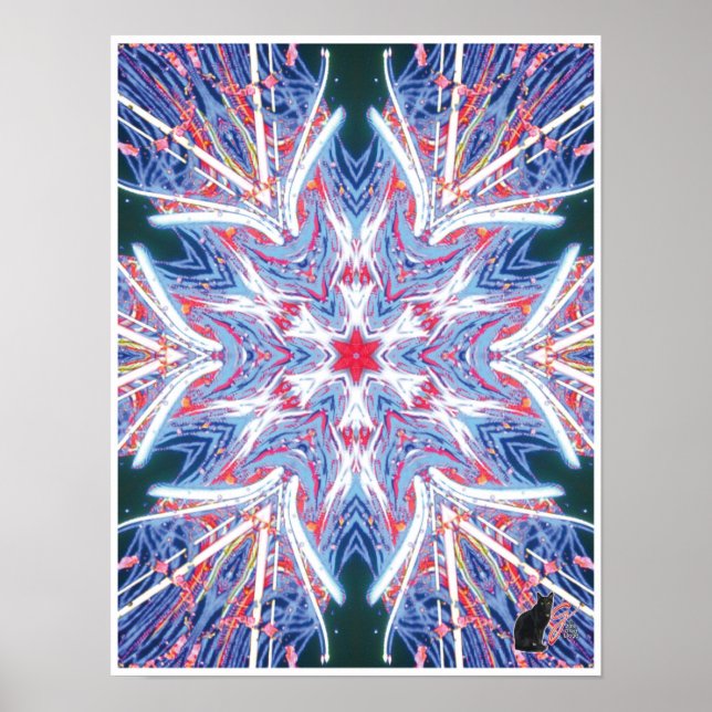 Whisker Kinetic Collage Kaleidoscope Poster (Framsidan)