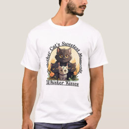 Whisker Kisses – Söt Grafisk T-Shirt för Kattälska