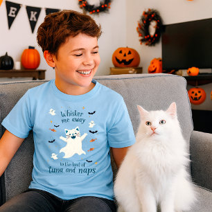 Whisker Me Away Funny Spooky Halloween Cat T Shirt
