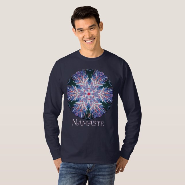 Whisker Namaste Kaleidoscope T Shirt (Hel framsida)