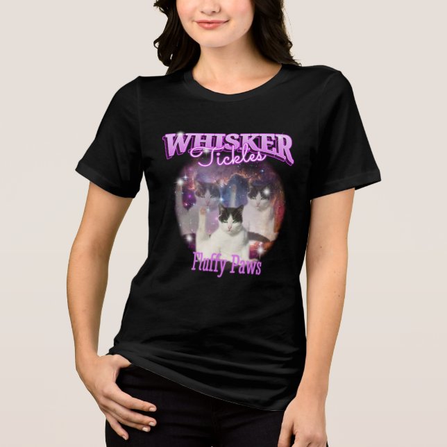 WHISKER Tickles and Fluffy Tassar T Shirt (Framsida)