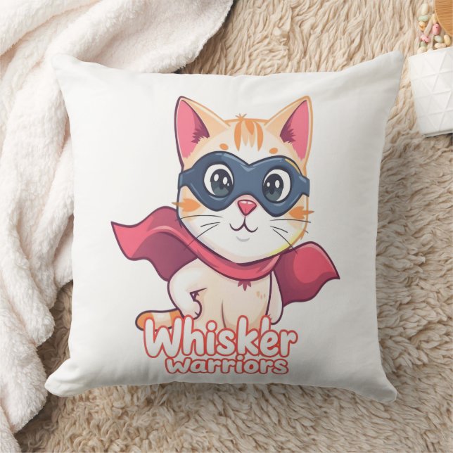 Whisker Warriors - Pastel Hero Cat Kudde (Filt)