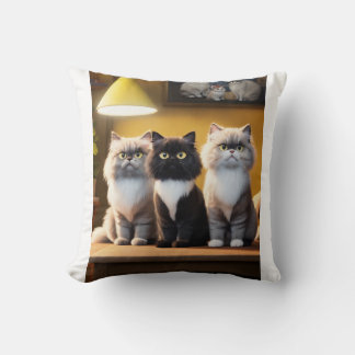 "Whiskered Elegance: Minimalist Cat Design Pillow" Kudde