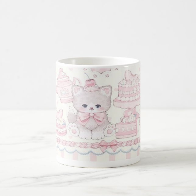Whiskered Wonders in Watercolor Magisk Mugg (Center)