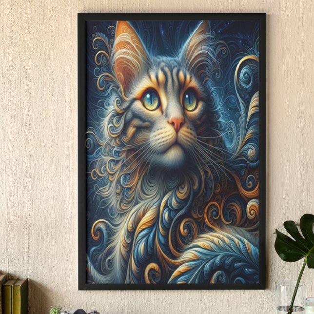 Whiskers and Sapphire: A Cats Blue Eyed Gaze Poster (Skapare uppladdad)
