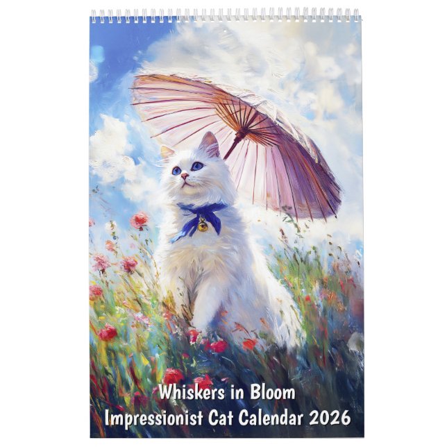 Whiskers in Bloom – Impressionist Cat Calendar 202 Kalender (Omslag)