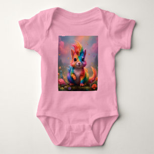 Whiskers of Wonder: Enhörnings-ekorren med regnbåg T Shirt