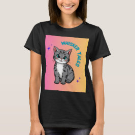 Whiskers & Tales | Whimsical Cat Storybook T-Shirt
