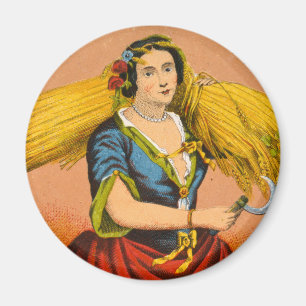 Whiskey Advertising Label, Circa 1860 Magnet